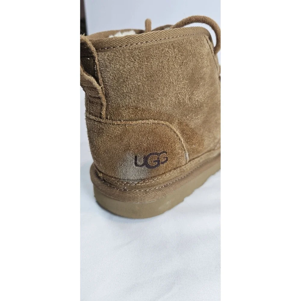 Ugg Unisex Kids Neumel‎ II 1017320K Brown Lace-Up Ankle Chukka Boots Size 3